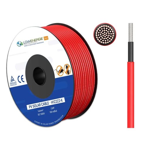 Cablu PV 6mm² roșu pentru panouri solare – cablu solar certificat