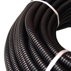 Furtun metalic cu izolație D 21mm negru 50m – protecție cabluri electrice